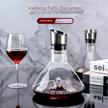 Hot-selling Iceberg Waterfall Wine Decanter Creative Transparent Lead-Free Crystal Glass Wine Dispenser Barware Quick Decanters - Fourth Fusion