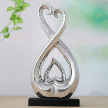 Ceramic Statue - Silver Statue - Home Decoration - Pottery Decoration Sculpture - Creative Home Modern Home Decoration Gift Office Living Room Decoration Collection Souvenir (Silver 3434)