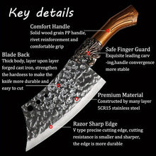 7Pcs, Professional Kitchen Chef Knife Set, Handmade Forged Knife Stainless Steel Fourth Fusion