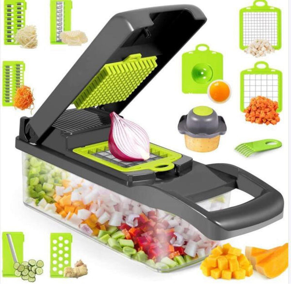 12 In 1 Manual Vegetable Chopper Kitchen Gadgets Food Chopper Onion Cutter Vegetable Slicer Fourth Fusion