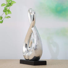 Ceramic Statue - Silver Statue - Home Decoration - Pottery Decoration Sculpture - Creative Home Modern Home Decoration Gift Office Living Room Decoration Collection Souvenir (Silver 3434)