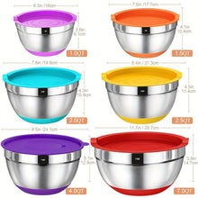 Mixing Bowls With Airtight Lids, 26Pcs Stainless Steel Bowls Set Fourth Fusion