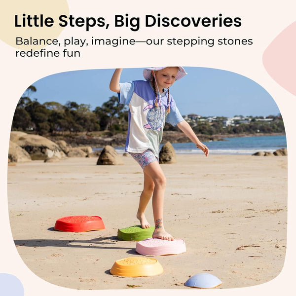 Stepping Stones for Kids, 5Pcs Non-Slip Toddler Stepping Stones, Sensory Stepping Stones for Promoting Toddler'S Balance & Coordination Skills, Stepping Stones for Toddlers 3-5