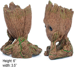 Baby Groot Pen Pot Tree Man Pens Holder or Flower Pot with Drainage Hole Perfect for a Tiny Succulents Plants 6