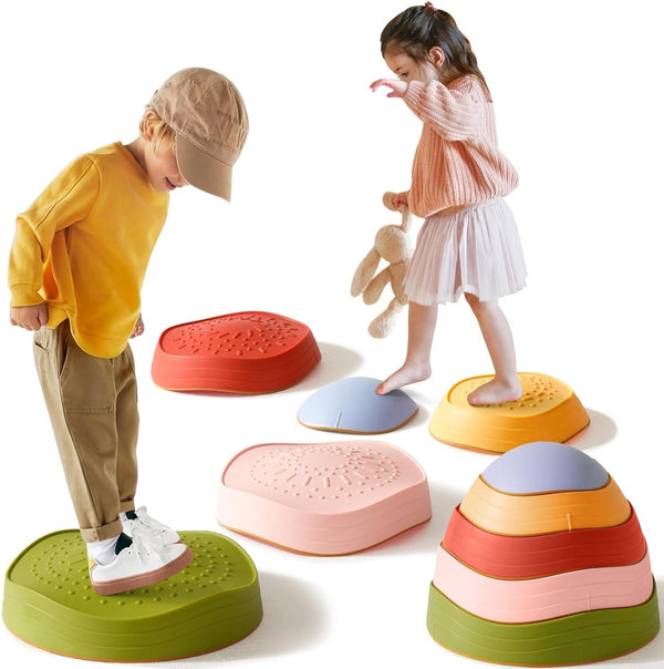 Stepping Stones for Kids, 5Pcs Non-Slip Toddler Stepping Stones, Sensory Stepping Stones for Promoting Toddler'S Balance & Coordination Skills, Stepping Stones for Toddlers 3-5